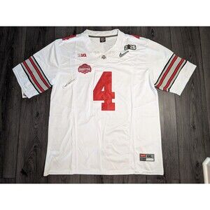 Jeremiah Smith #4 Ohio State Buckeyes White Jersey Stitched Size XXL 2XL